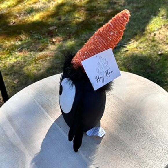 Halloween Smiling Face Spider Orange Hat Weighted Bottom Decoration Doorstop New - Picture 4 of 12